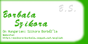 borbala szikora business card